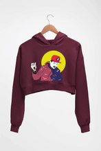 Load image into Gallery viewer, Divine Crop HOODIE FOR WOMEN-Maroon-Ektarfa.online
