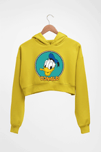 Load image into Gallery viewer, Donald Duck Crop HOODIE FOR WOMEN-Mustard Yellow-Ektarfa.online
