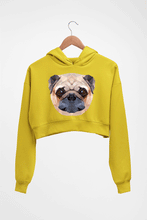 Load image into Gallery viewer, Pug Dog Crop HOODIE FOR WOMEN-Mustard Yellow-Ektarfa.online
