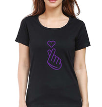 Load image into Gallery viewer, Purple Heart T-Shirt for Women-Black-Ektarfa.online
