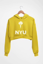 Load image into Gallery viewer, New York University Crop HOODIE FOR WOMEN-Mustard Yellow-Ektarfa.online
