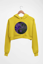 Load image into Gallery viewer, Yin Yang Crop HOODIE FOR WOMEN-Mustard Yellow-Ektarfa.online
