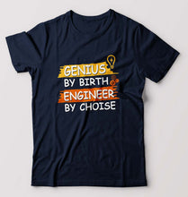 Load image into Gallery viewer, Genius Engineer T-Shirt for Men-Navy Blue-Ektarfa.online

