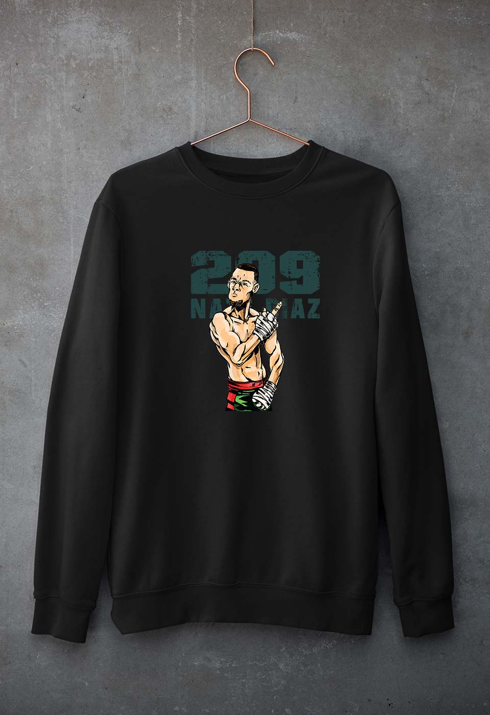 Nate Diaz UFC Unisex Sweatshirt for Men/Women-Black-Ektarfa.online