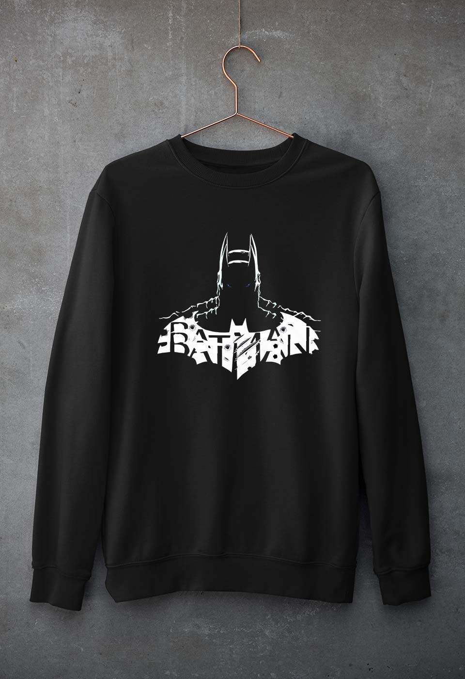 Batman Superhero Unisex Sweatshirt for Men/Women-Black-Ektarfa.online