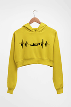 Load image into Gallery viewer, Trumpet Love Crop HOODIE FOR WOMEN-Mustard yellow-Ektarfa.online
