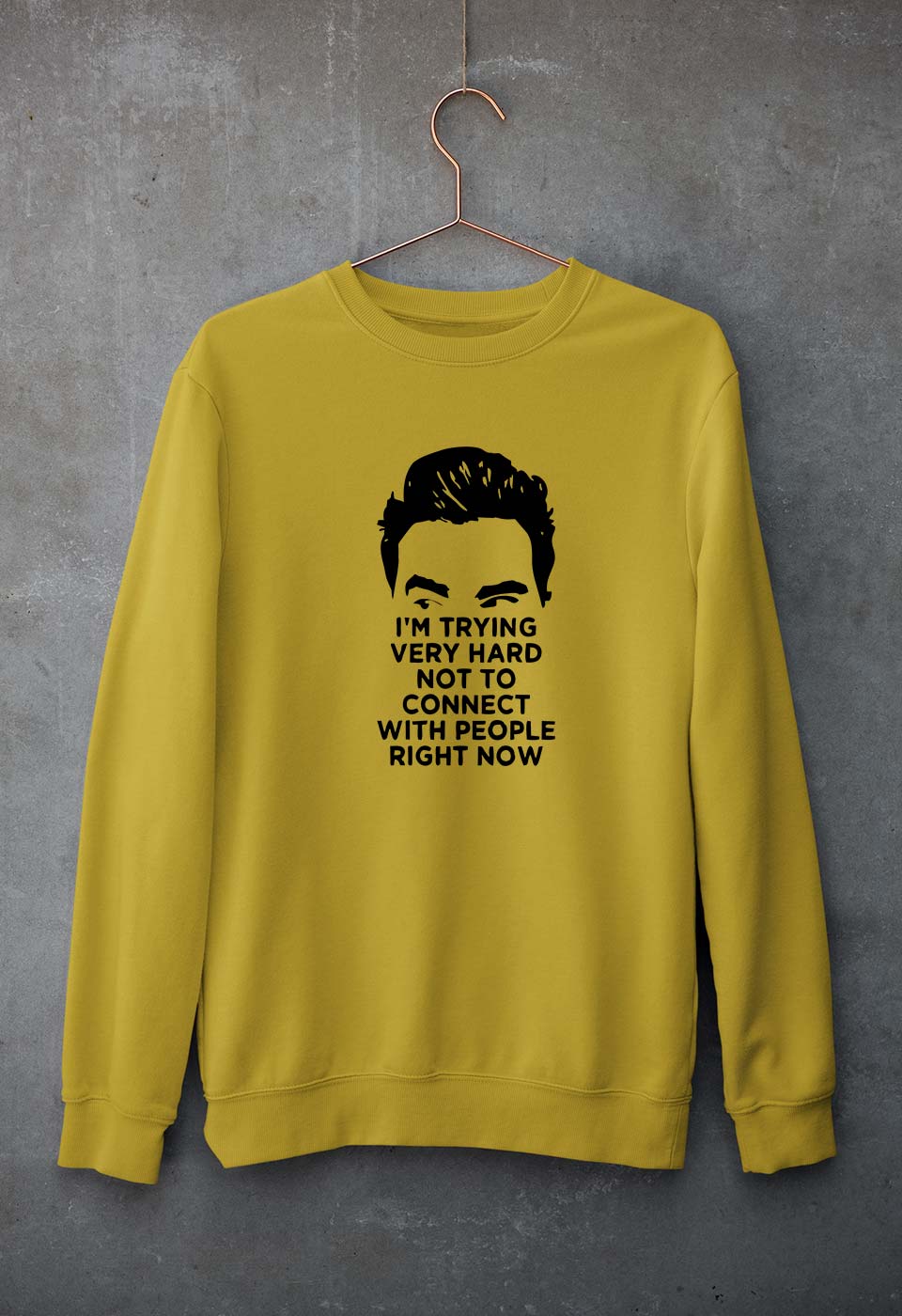 Schitts Creek Unisex Sweatshirt for Men/Women-Mustard Yellow-Ektarfa.online