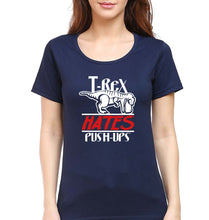 Load image into Gallery viewer, T-Rex Gym Funny T-Shirt for Women-Navy Blue-Ektarfa.online
