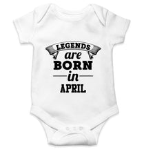 Load image into Gallery viewer, Legends are Born in April Kids Romper For Baby Boy/Girl-0-5 Months(18 Inches)-White-Ektarfa.online
