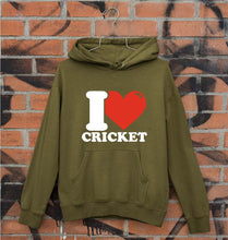 Load image into Gallery viewer, I Love Cricket Unisex Hoodie for Men/Women-Olive Green-Ektarfa.online
