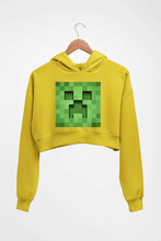 Load image into Gallery viewer, Minecraft Crop HOODIE FOR WOMEN-Mustard yellow-Ektarfa.online
