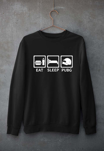 PUBG Eat Sleep Pubg Unisex Sweatshirt for Men/Women-Black-Ektarfa.online