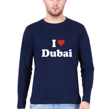 Load image into Gallery viewer, I Love Dubai T Full Sleeves T-Shirt for Men-Navy Blue-Ektarfa.online
