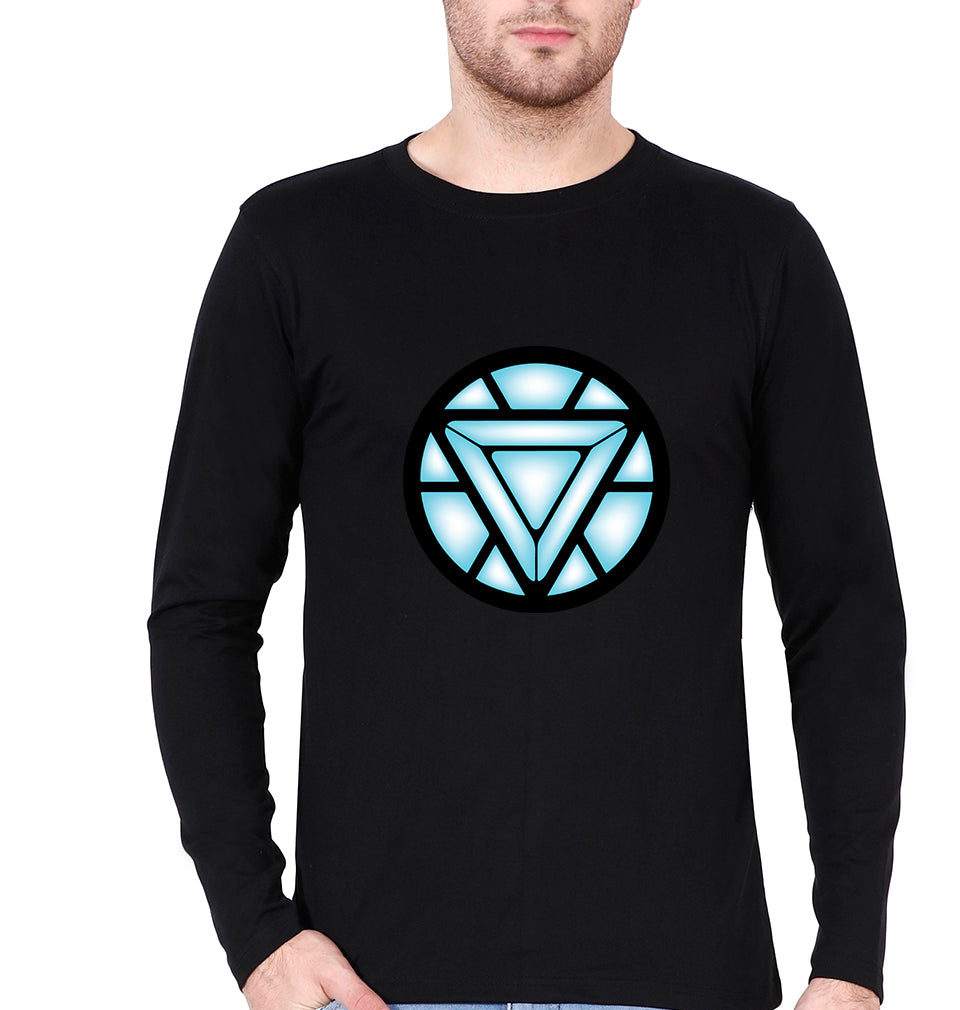 ARC REACTOR Iron Man Superhero Full Sleeves T-Shirt for Men-Black-Ektarfa.online