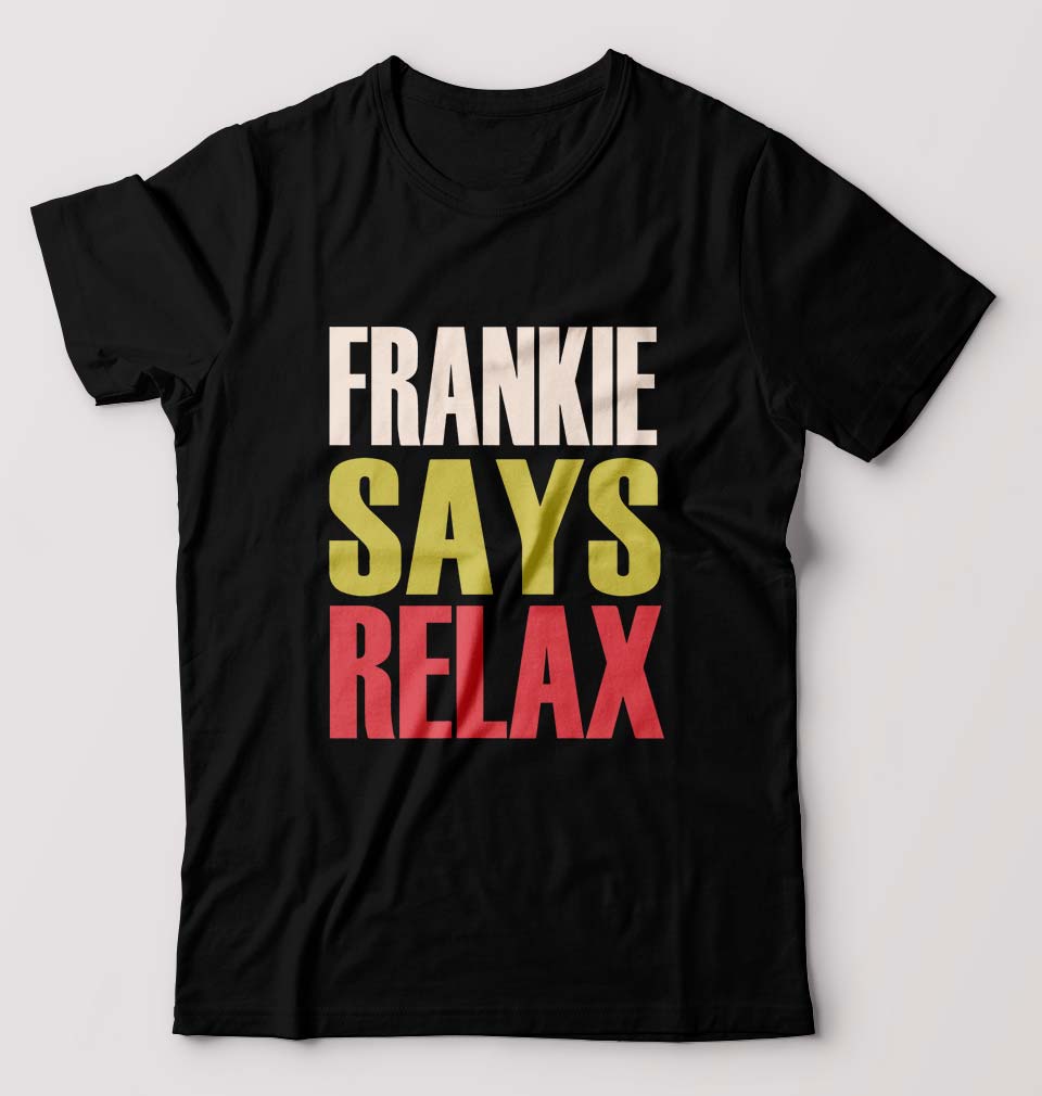Frankie Says Relax Friends T-Shirt for Men-Black-Ektarfa.online