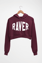 Load image into Gallery viewer, Raver Crop HOODIE FOR WOMEN-Maroon-Ektarfa.online

