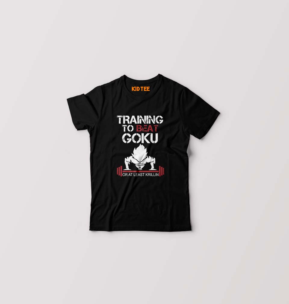 Goku Gym Kids T-Shirt for Boy/Girl-Black-Ektarfa.online