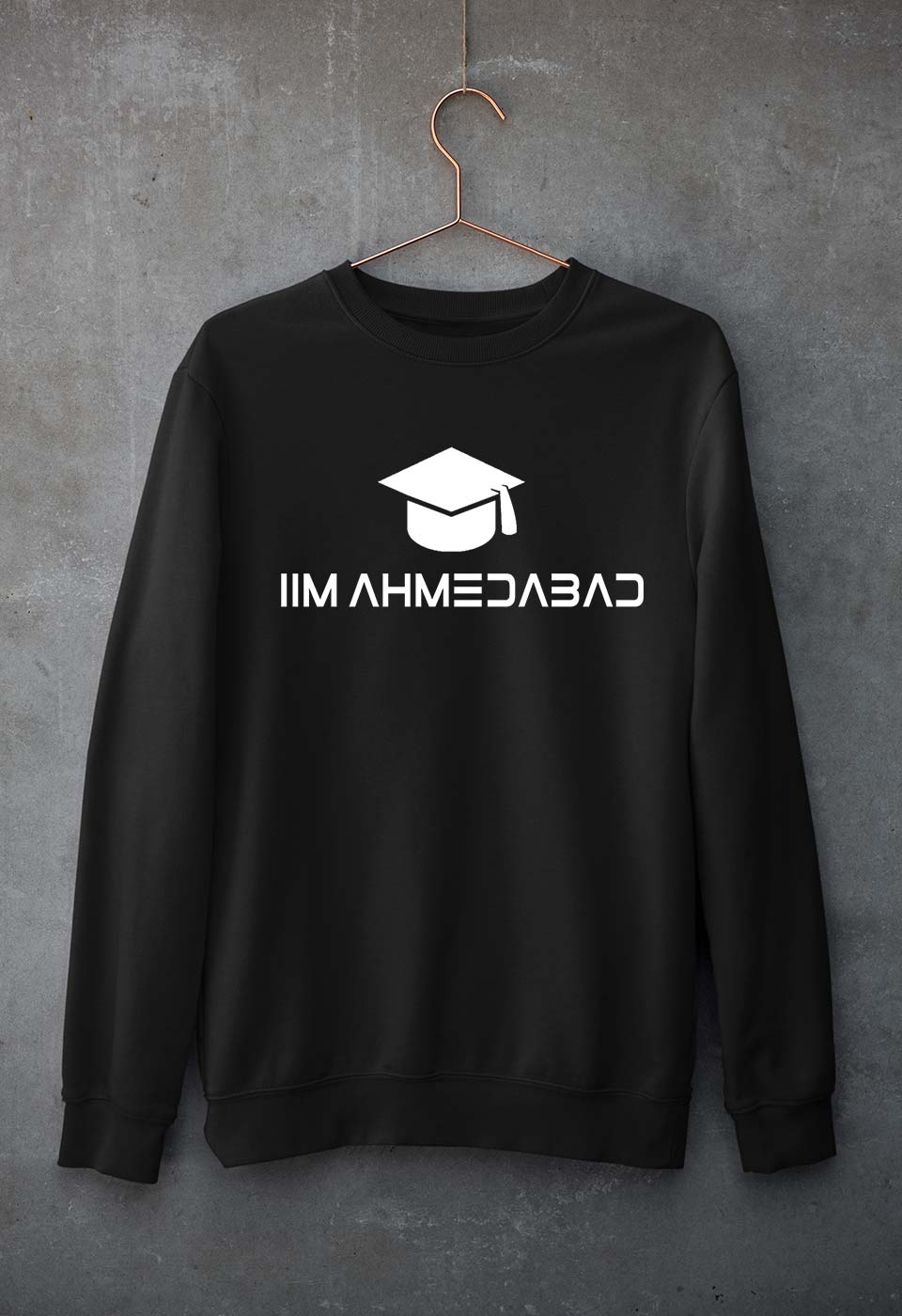 IIM A Ahmedabad Unisex Sweatshirt for Men/Women-Black-Ektarfa.online