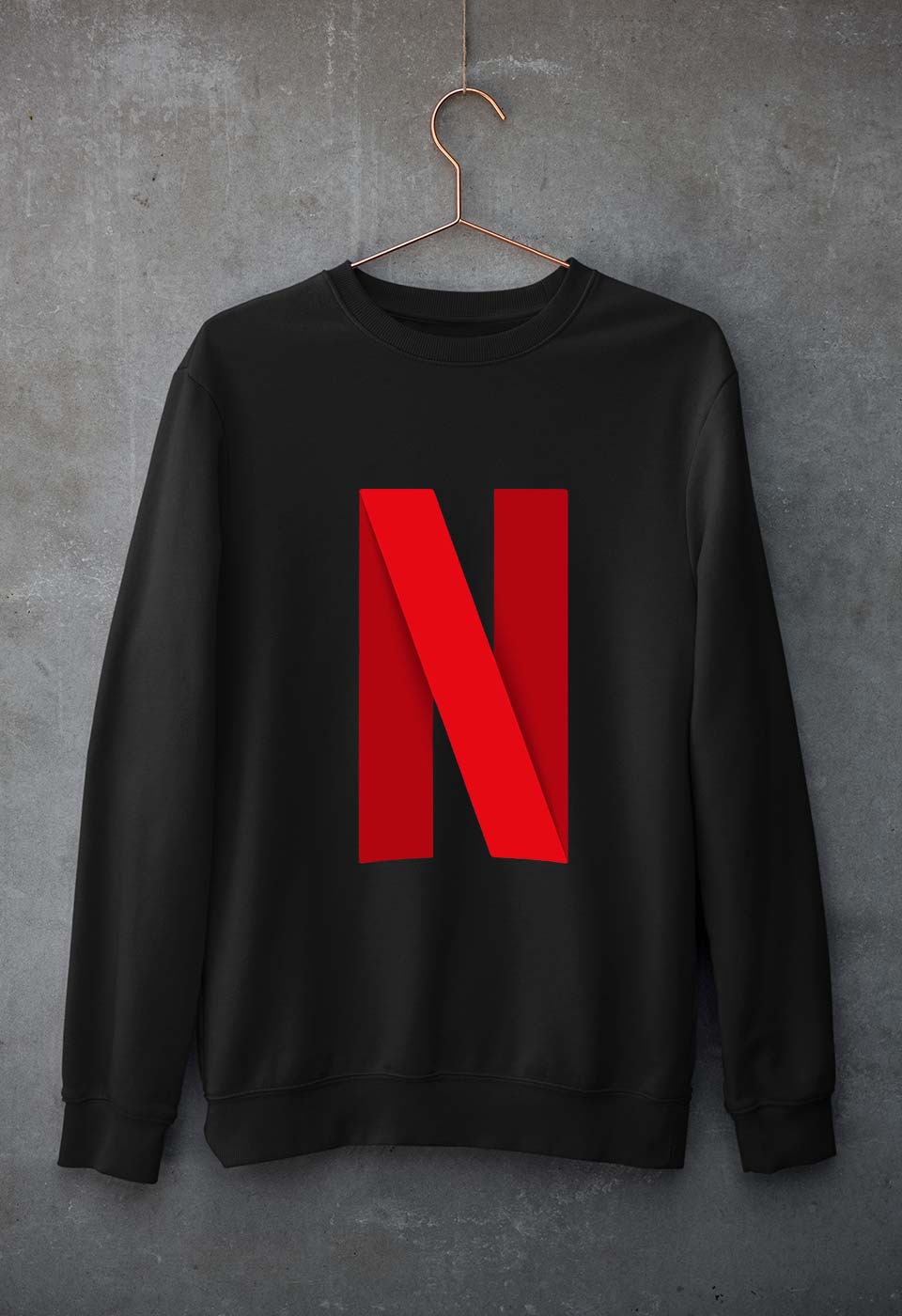 Netflix Unisex Sweatshirt for Men/Women-Black-Ektarfa.online