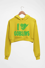 Load image into Gallery viewer, Goblin Crop HOODIE FOR WOMEN-Mustard Yellow-Ektarfa.online
