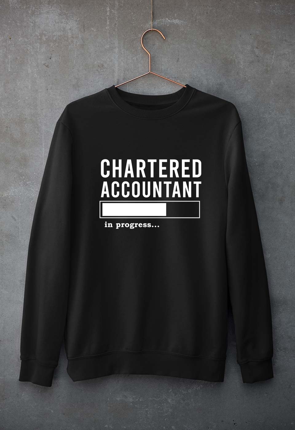 Chartered Accountants(CA) In Progress Unisex Sweatshirt for Men/Women-Black-Ektarfa.online
