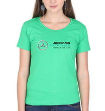 Load image into Gallery viewer, Mercedes AMG Petronas F1 T-Shirt for Women-XS(32 Inches)-Flag Green-Ektarfa.online
