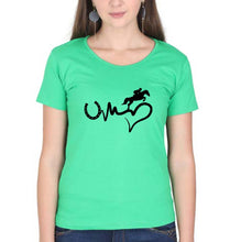 Load image into Gallery viewer, Horse Riding T-Shirt for Women-Flag Green-Ektarfa.online
