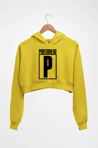 Portishead Crop HOODIE FOR WOMEN-Mustard Yellow-Ektarfa.online