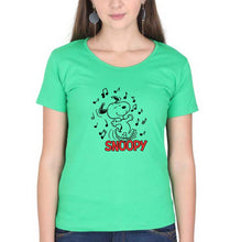 Load image into Gallery viewer, Peanuts Snoopy T-Shirt for Women-Flag Green-Ektarfa.online
