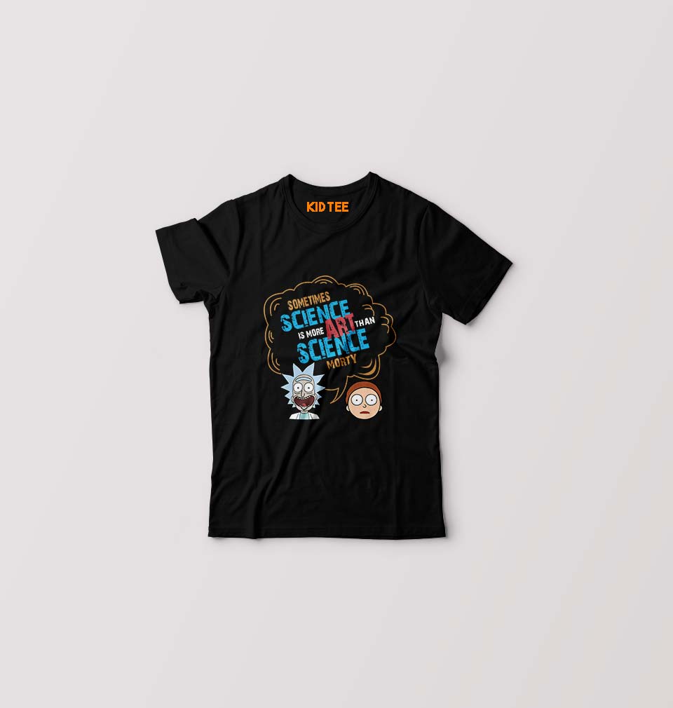 Rick and Morty Kids T-Shirt for Boy/Girl-Black-Ektarfa.online
