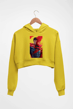 Load image into Gallery viewer, Superman Superhero Crop HOODIE FOR WOMEN-Mustard Yellow-Ektarfa.online
