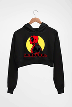 Load image into Gallery viewer, Deadpool Superhero Crop HOODIE FOR WOMEN-Black-Ektarfa.online
