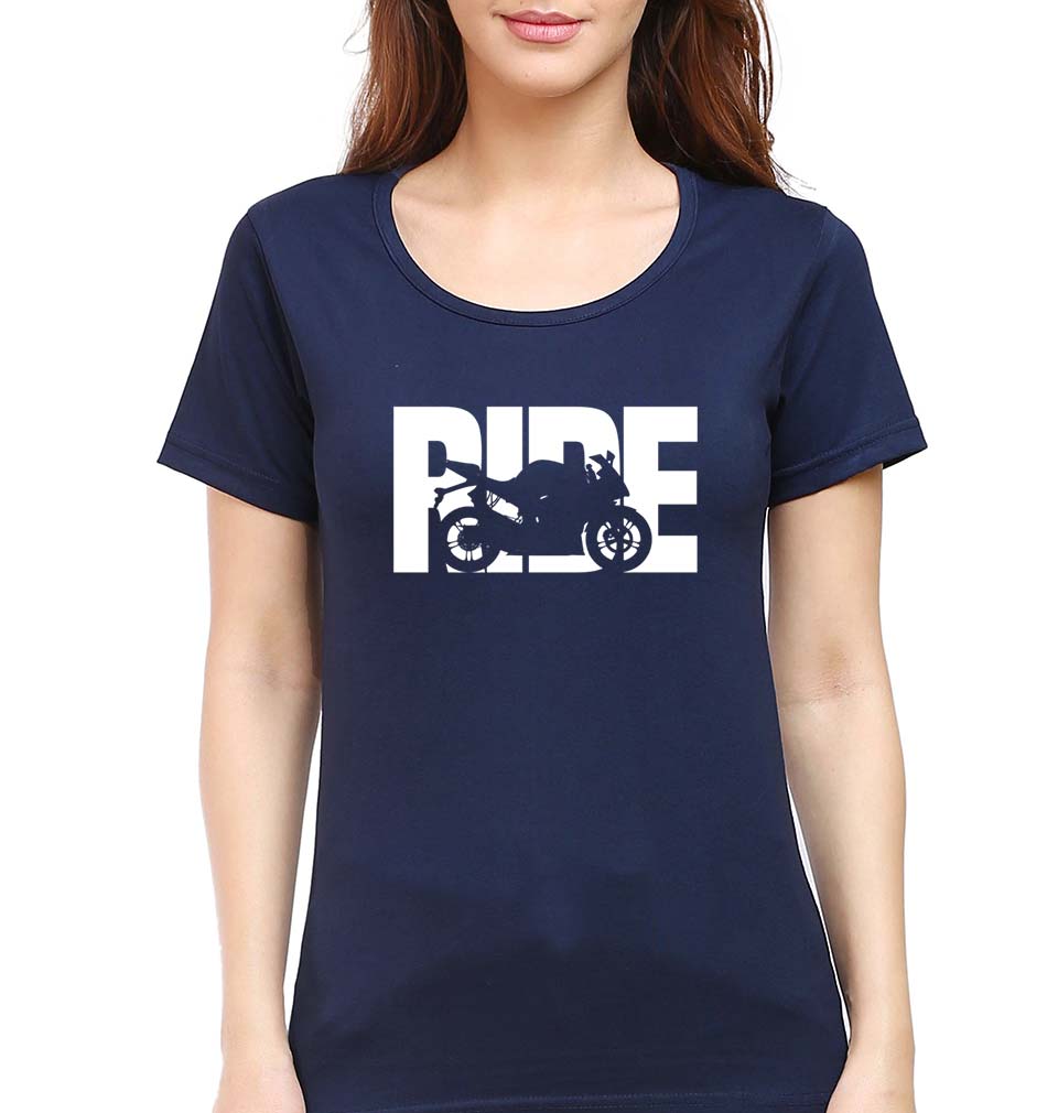 Ride Superbike T-Shirt for Women-Navy Blue-Ektarfa.online