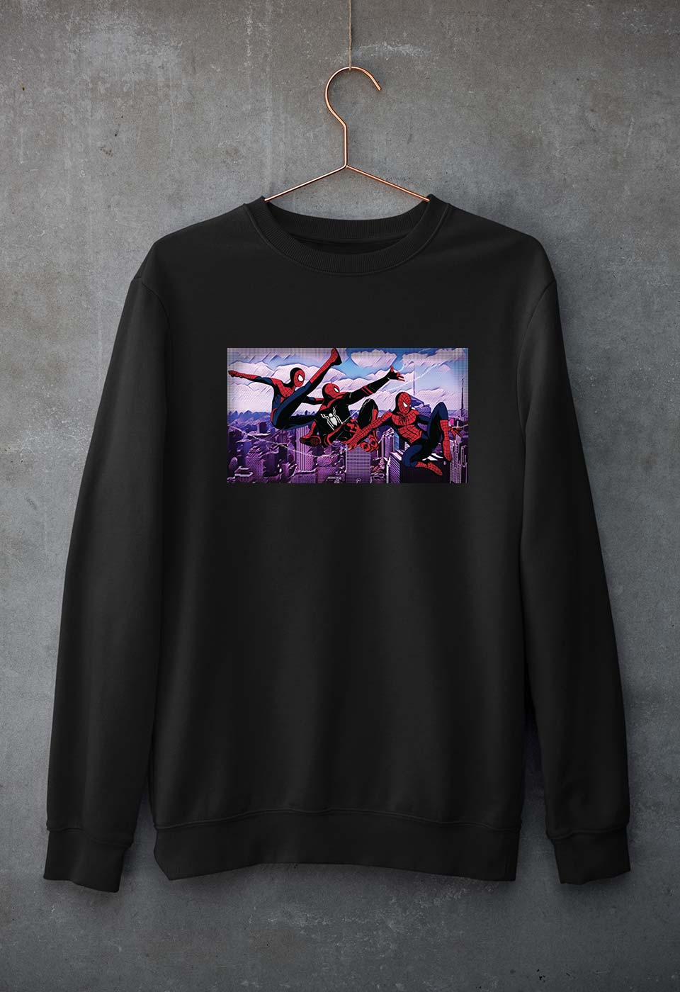 Spiderman Superhero Unisex Sweatshirt for Men/Women-Black-Ektarfa.online