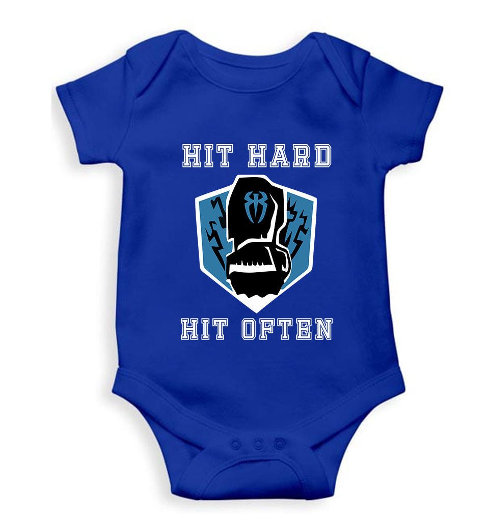 Roman Reigns WWE Kids Romper For Baby Boy/Girl-Royal Blue-Ektarfa.online