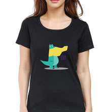 Load image into Gallery viewer, Crocodile T-Shirt for Women-Black-Ektarfa.online
