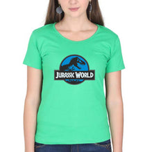 Load image into Gallery viewer, Jurassic World T-Shirt for Women-Flag Green-Ektarfa.online
