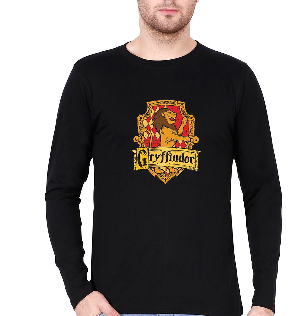 Harry Potter Gryffindor Full Sleeves T-Shirt for Men-Black-Ektarfa.online