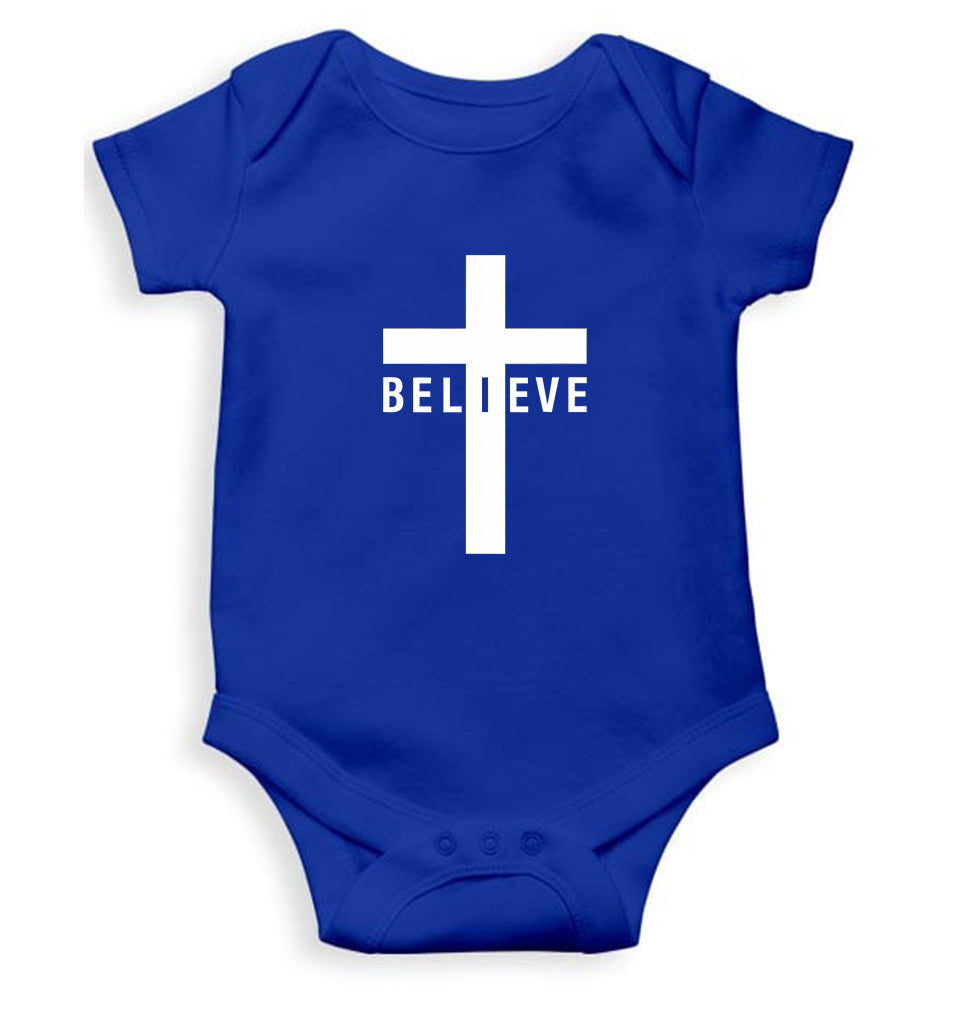 Believe Kids Romper For Baby Boy/Girl-0-5 Months(18 Inches)-Royal Blue-Ektarfa.online