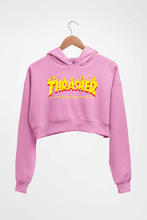 Load image into Gallery viewer, Thrasher Magzine Crop HOODIE FOR WOMEN-Light Baby Pink-Ektarfa.online
