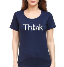 Load image into Gallery viewer, Chess Think T-Shirt for Women-Navy Blue-Ektarfa.online
