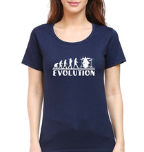 Load image into Gallery viewer, Drummer Evolution T-Shirt for Women-Navy Blue-Ektarfa.online
