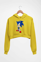 Load image into Gallery viewer, Sonic Crop HOODIE FOR WOMEN-Mustard Yellow-Ektarfa.online
