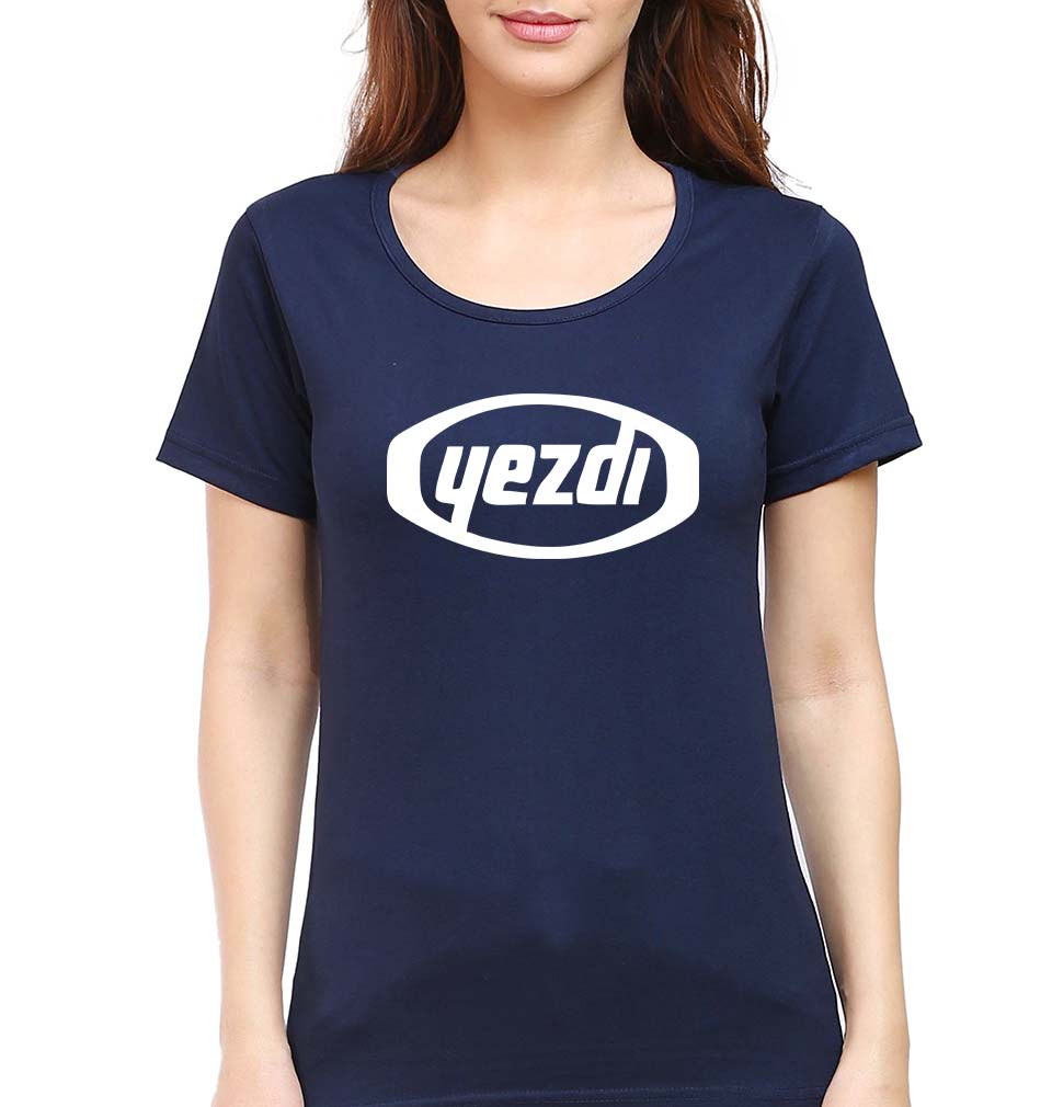 Yezdi T-Shirt for Women-Navy Blue-Ektarfa.online
