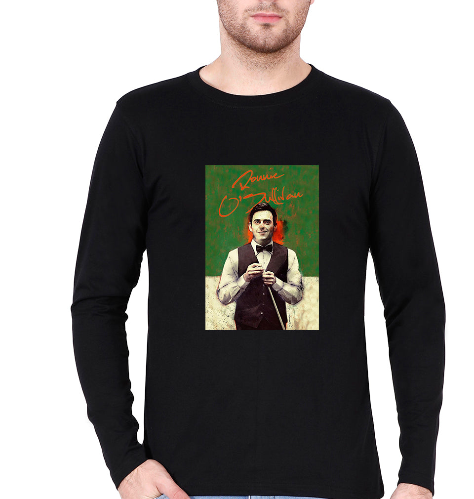 Ronnie O'Sullivan Snooker Full Sleeves T-Shirt for Men-Black-Ektarfa.online