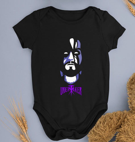 Undertaker WWE Kids Romper For Baby Boy/Girl-0-5 Months(18 Inches)-Black-Ektarfa.online