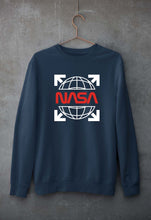 Load image into Gallery viewer, Nasa White Off Unisex Sweatshirt for Men/Women-Navy Blue-Ektarfa.online
