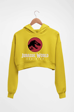 Load image into Gallery viewer, Jurassic World Crop HOODIE FOR WOMEN-Mustard Yellow-Ektarfa.online
