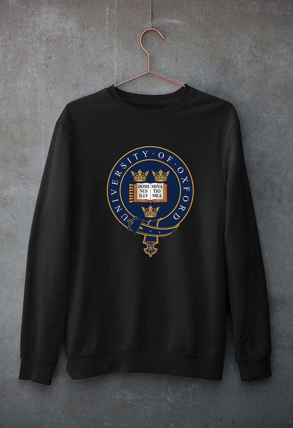 University of Oxford Unisex Sweatshirt for Men/Women-Black-Ektarfa.online