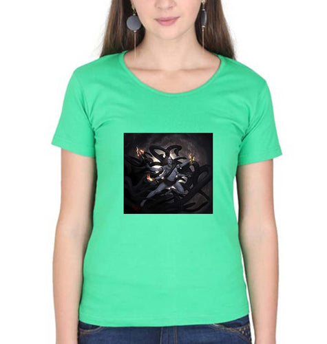 Mahakal Mahadev Bholenath Shiva Shivji T-Shirt for Women-Flag Green-Ektarfa.online